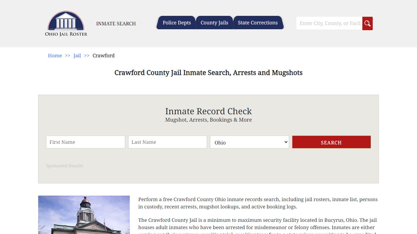 Crawford County Jail Inmate Search, Arrests and Mugshots