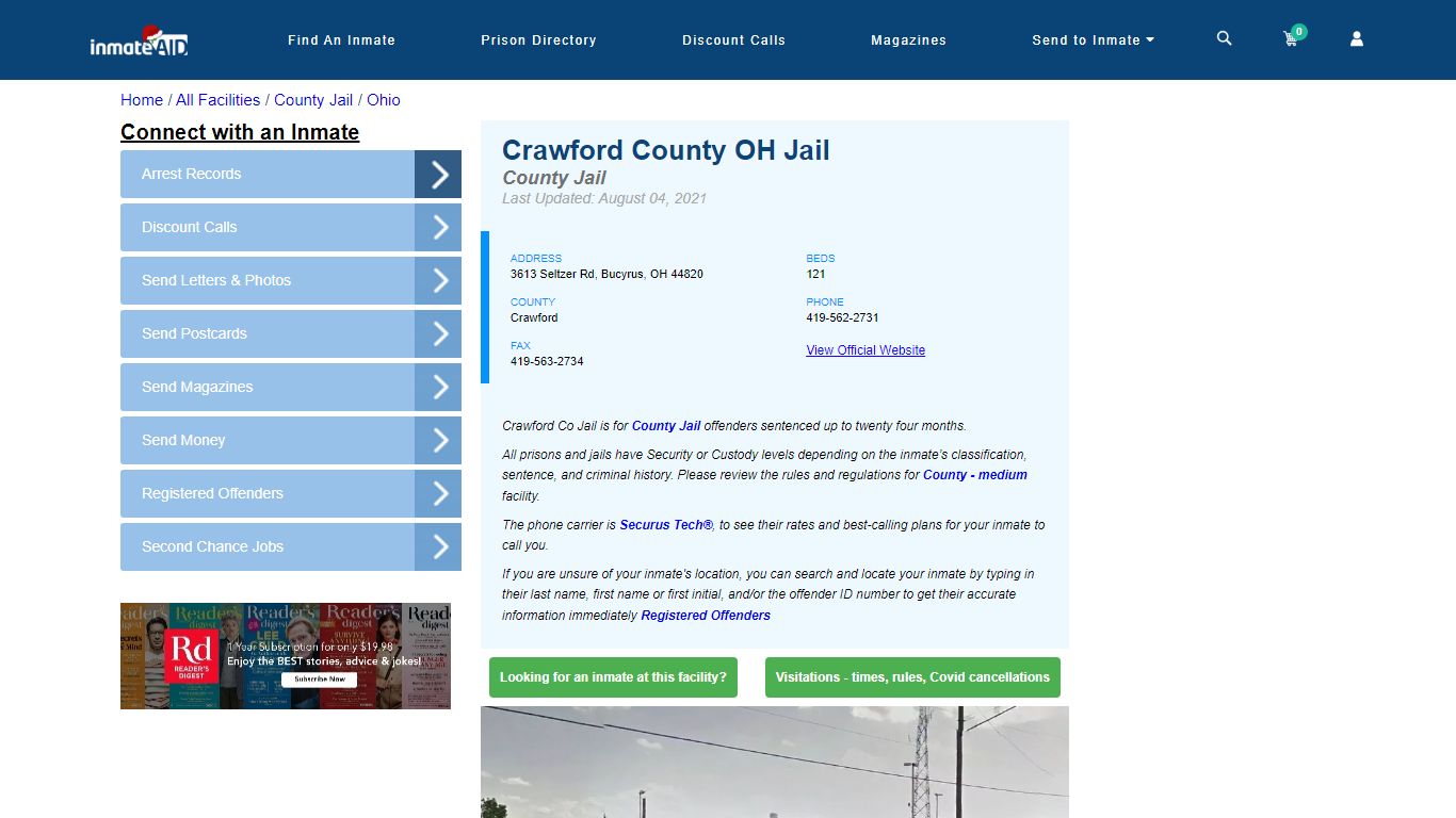 Crawford County OH Jail - Inmate Locator - Bucyrus, OH